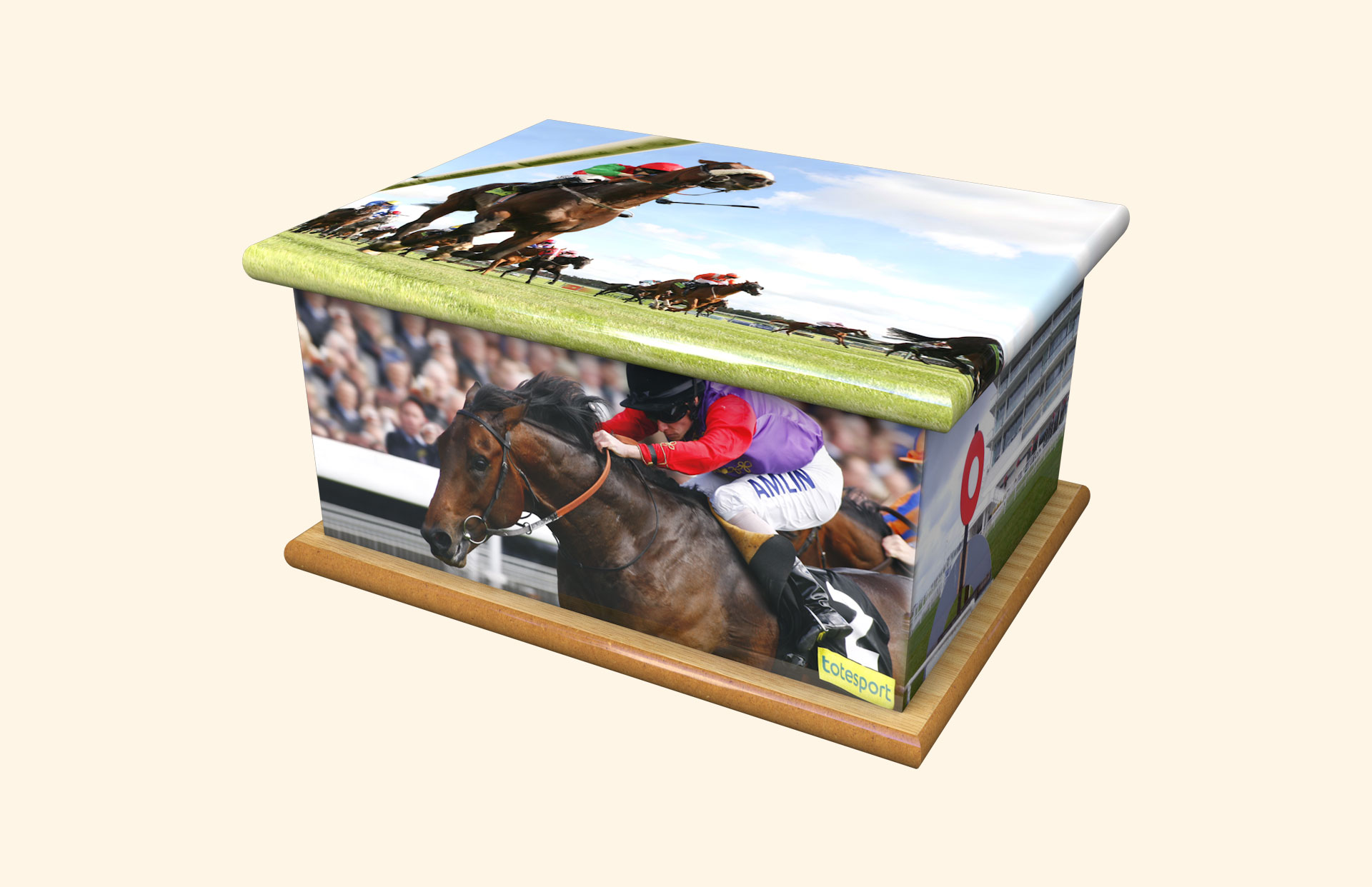 At the Races adult ashes casket
